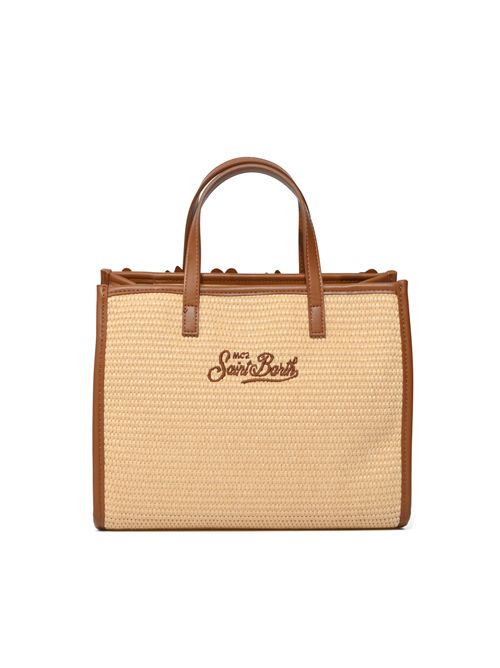 Borsa Vivian Mid Straw beige effetto paglia Mc2 Saint Barth | VVID00100371L